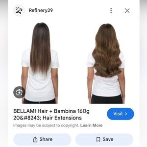 BELLAMI Bambina Hair Extensions + faux ponytail - chocolate Brown